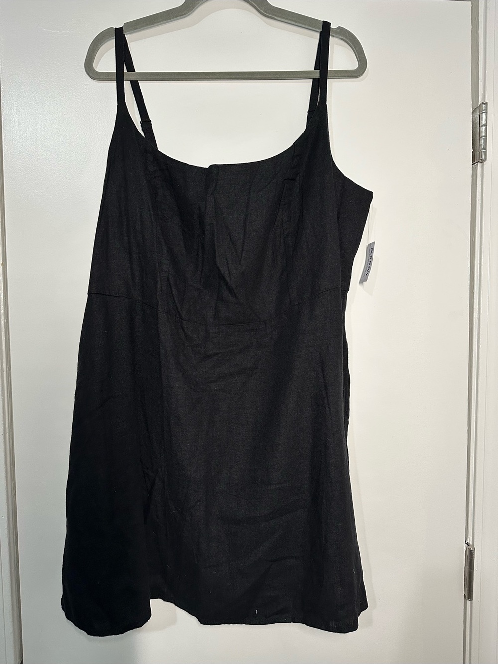 Old Navy Black Linen Dress with pockets